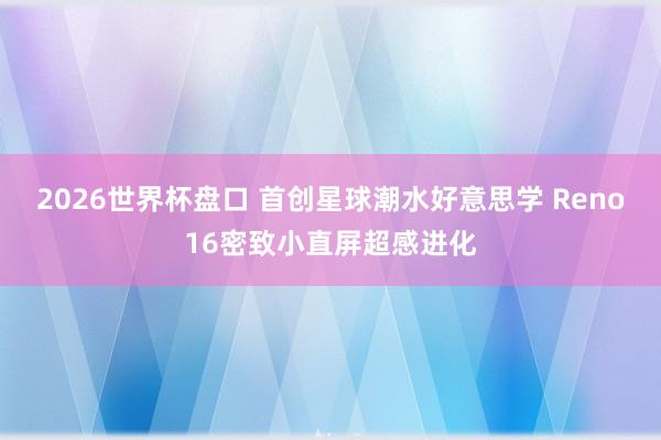 2026世界杯盘口 首创星球潮水好意思学 Reno16密致小直屏超感进化