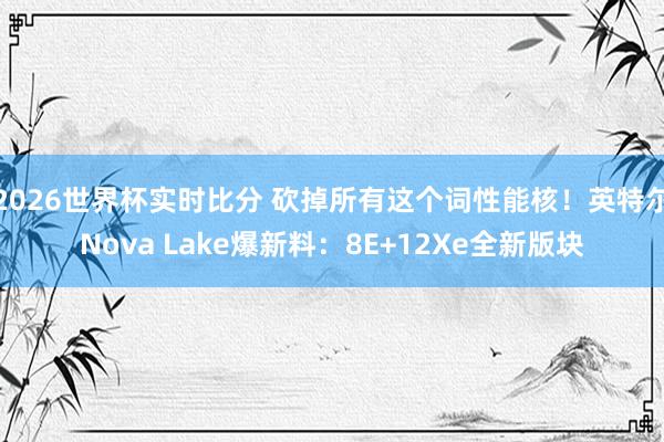 2026世界杯实时比分 砍掉所有这个词性能核！英特尔Nova Lake爆新料：8E+12Xe全新版块