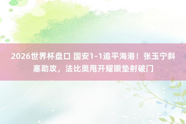 2026世界杯盘口 国安1-1追平海港！张玉宁斜塞助攻，法比奥甩开耀眼垫射破门